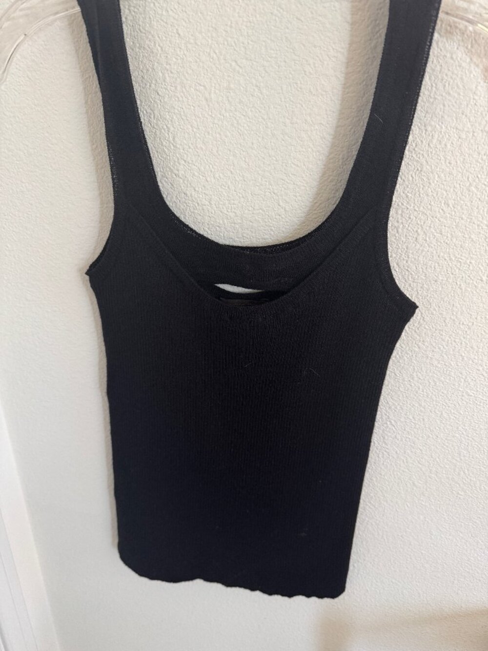 Narciso Rodriquez Black Cashmere Cutout Tank